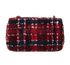 Mini Flap, &pound;2,650, Handbags, Blue/Red/White, Tweed, Back view